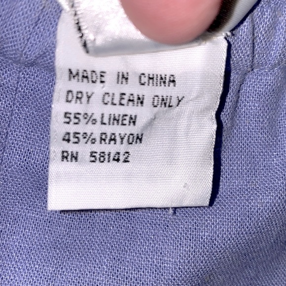 Talbots Linen slacks, 6P, cut out decoration at hem, bottom of coordinated set - Picture 7 of 7